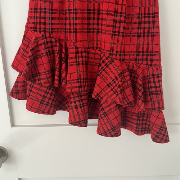 Aqua black and red plaid dress, size XS - Picture 4 of 5